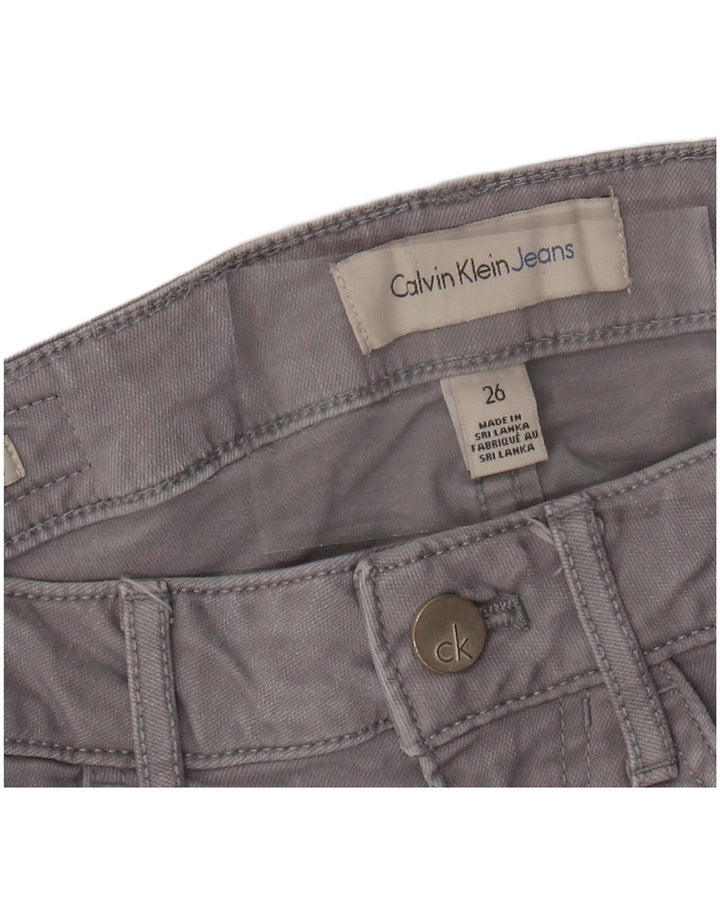 CALVIN KLEIN Ženske uske ležerne hlače W26 L27 sive