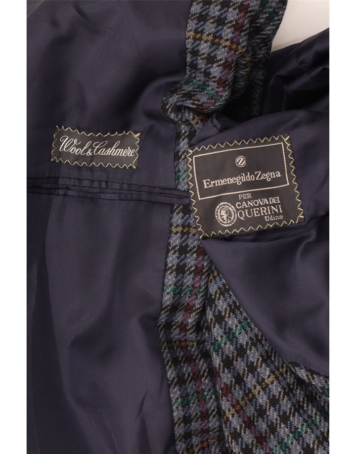 Ermenegildo Zegna muška jakna sa 2 gumba UK 38 Srednje plava houndstooth