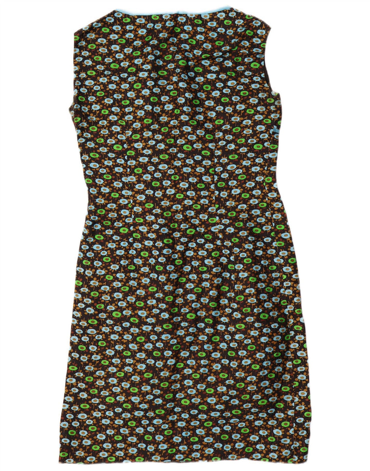 VINTAGE ženski komplet od 3/4 rukava od 2 komada UK 14 Srednje crni cvjetni