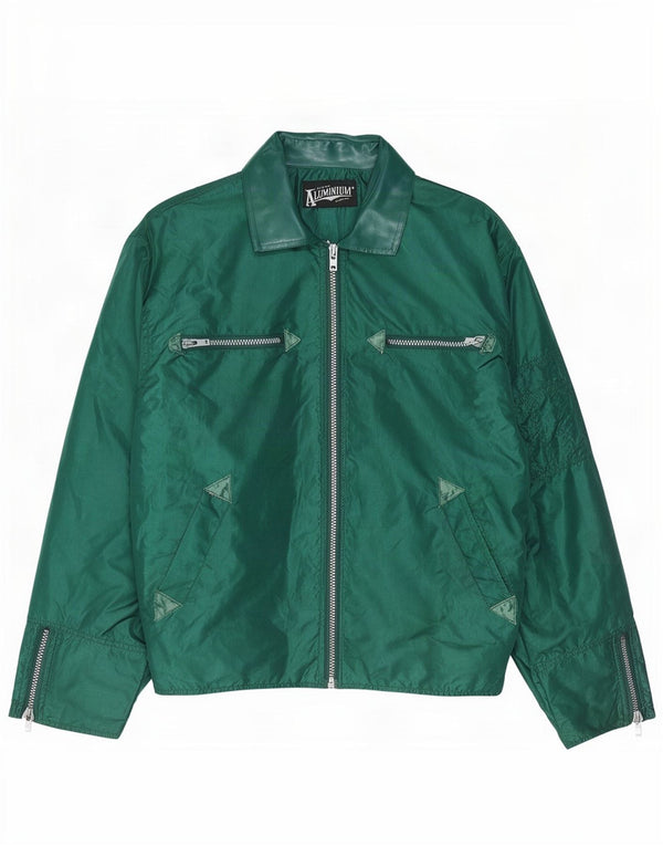 Vintage muška bomber jakna UK 40 veliki zeleni najlon