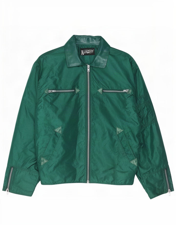 Vintage muška bomber jakna UK 40 veliki zeleni najlon