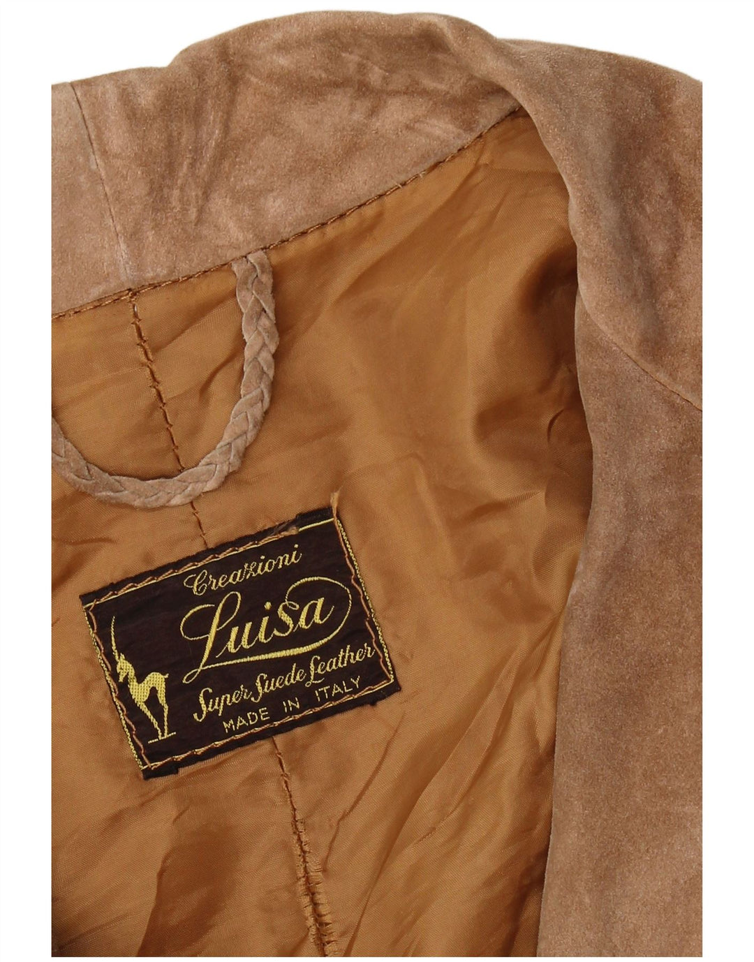 Vintage ženska jakna od brušene kože s 3 gumba UK 12 srednje smeđa