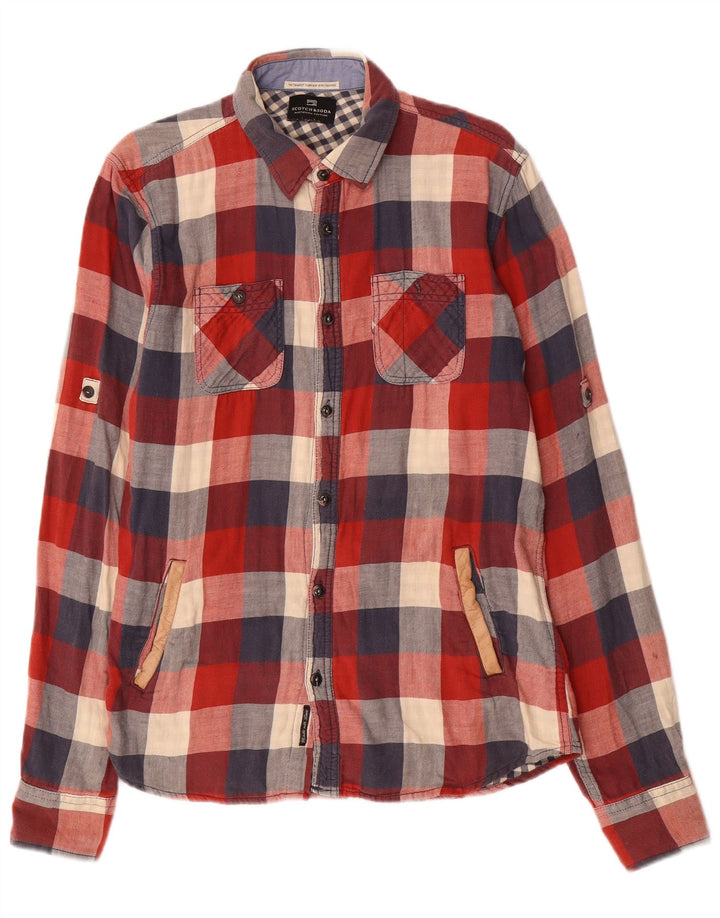 SCOTCH & SODA Muška flanelska košulja srednje crvene karirane boje