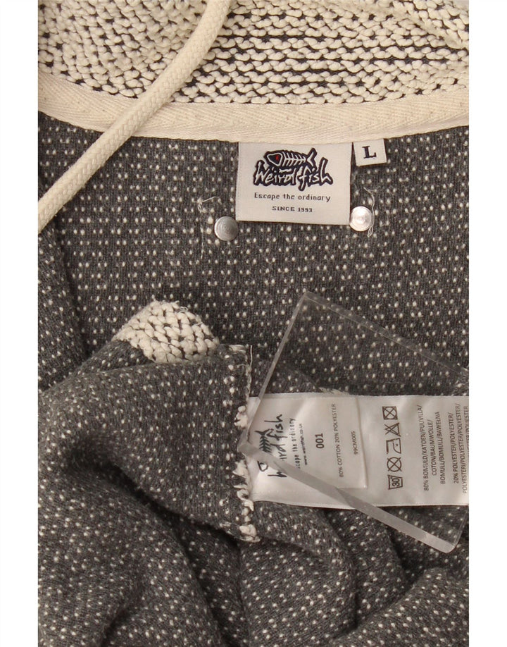 WEIRD FISH Muška majica s izrezom i velikim sivim pamukom