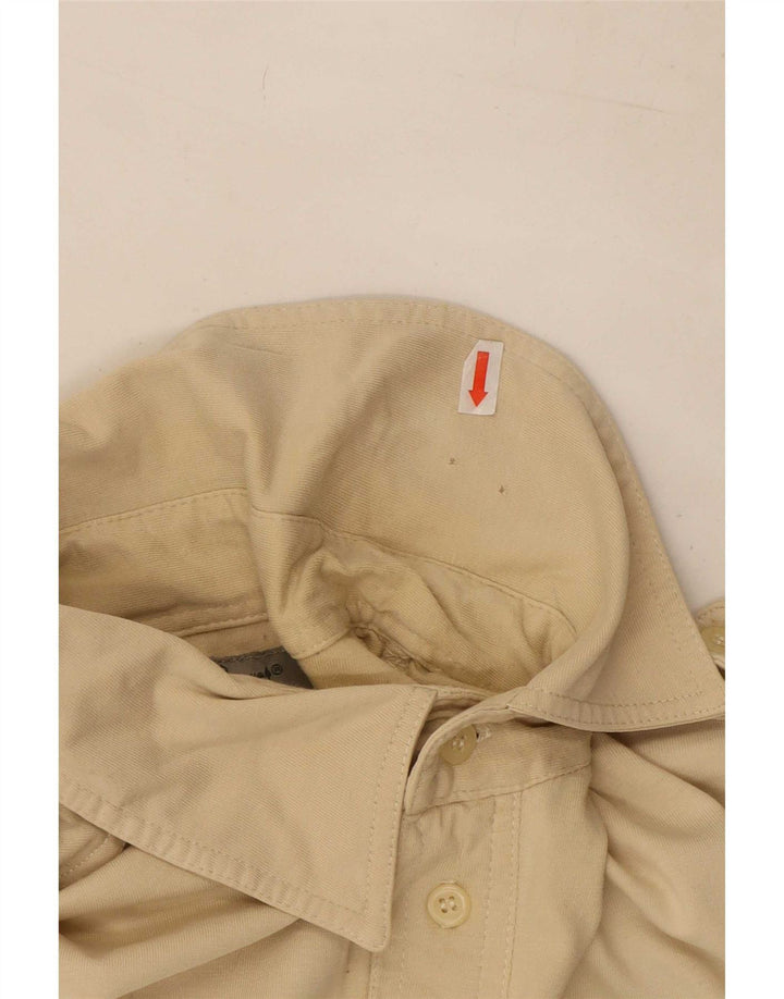 Vintage muška vojna pulover majica kratkih rukava velika bež