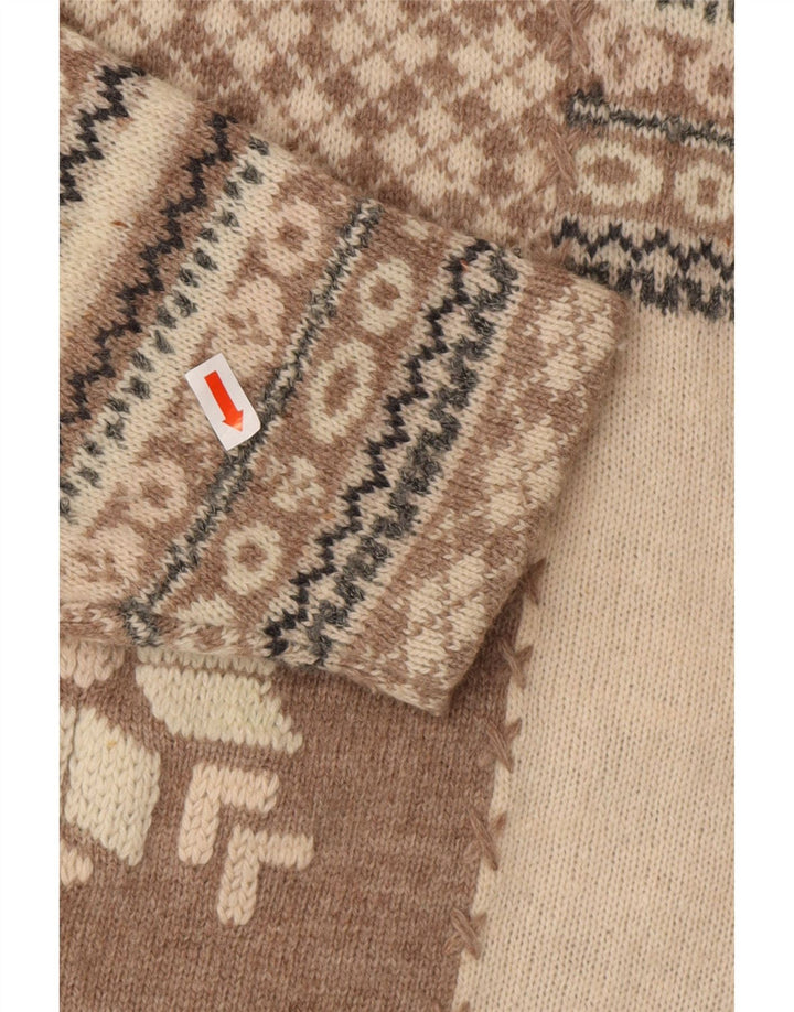 SURPRISE Ženski pulover sa šalom i izrezom IT 40/42 srednje bež boje