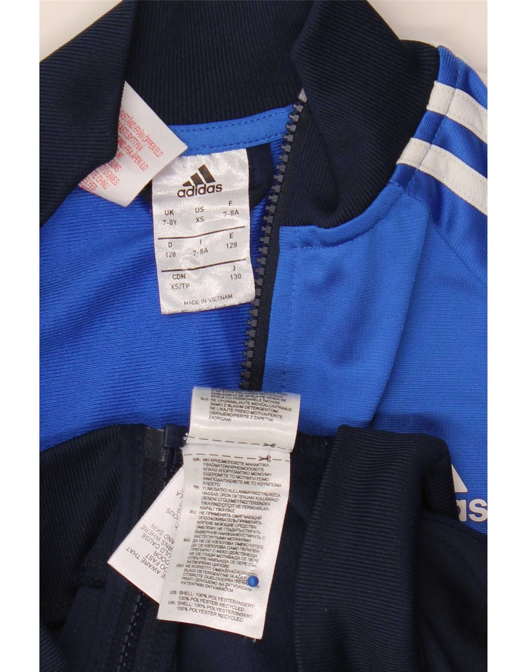 Adidas trenirka za dječake, jakna od 7-8 godina, poliester plave boje