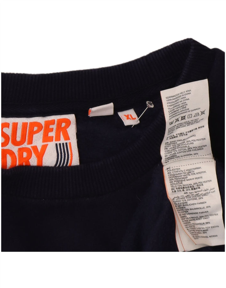 Superdry muški džemper s grafičkim motivima XL tamnoplavi pamuk