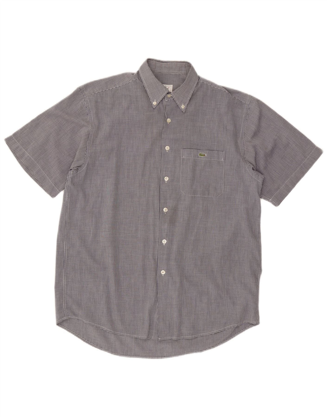 LACOSTE muška košulja kratkih rukava Srednje tamnoplavi pamuk od ginghama