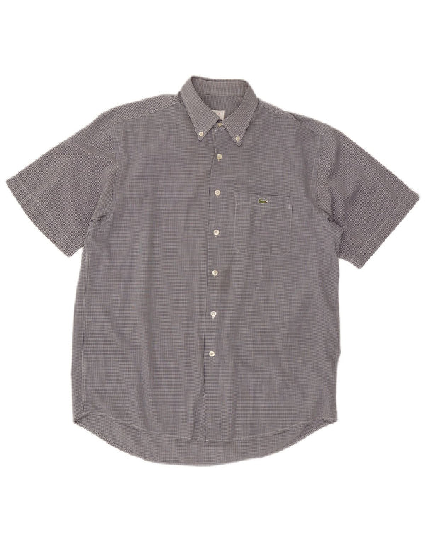 LACOSTE muška košulja kratkih rukava Srednje tamnoplavi pamuk od ginghama