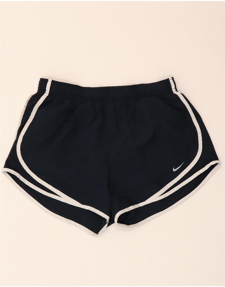 NIKE Ženske Dri Fit Sportske kratke hlače UK 14 Medium tamnoplavi poliester