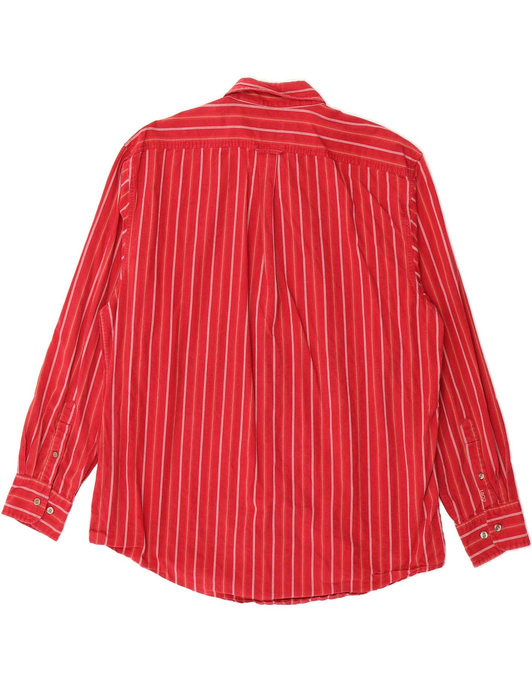 IZOD Mens Shirt Large Red Striped Cotton Vintage Izod and Second-Hand Izod from Messina Hembry 