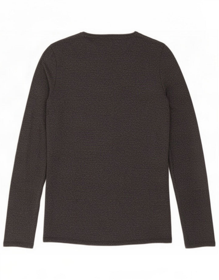 Zara ženski džemper s V-izrezom UK 14 Large Gray Polyester