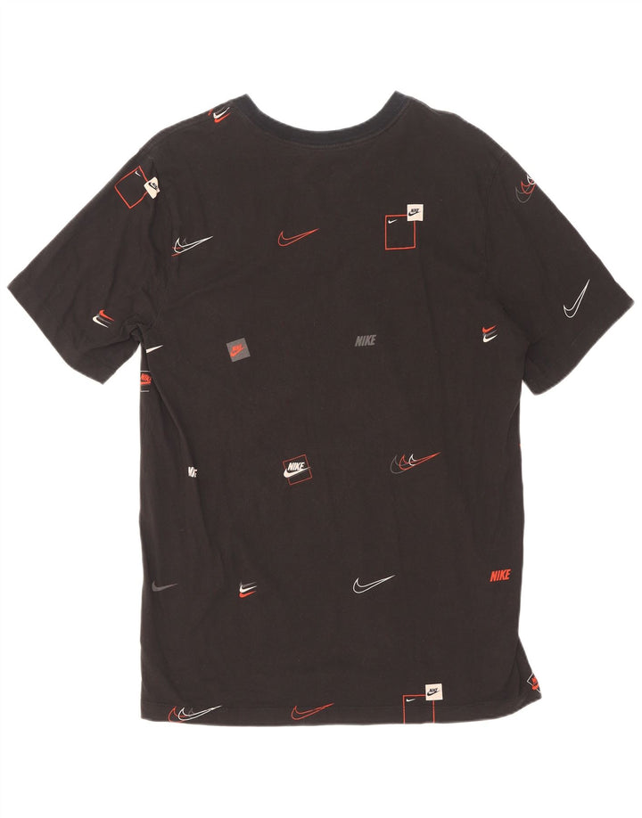 Velika crna pamučna majica Nike s grafičkim motivima