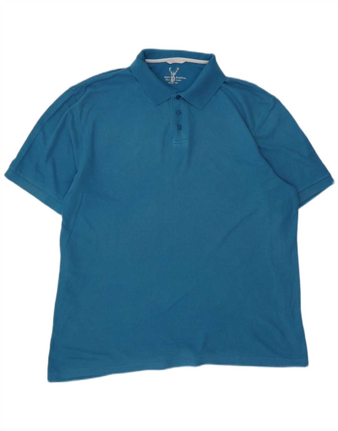 ST. BERNARD Mens Polo Shirt 2XL Blue Cotton
