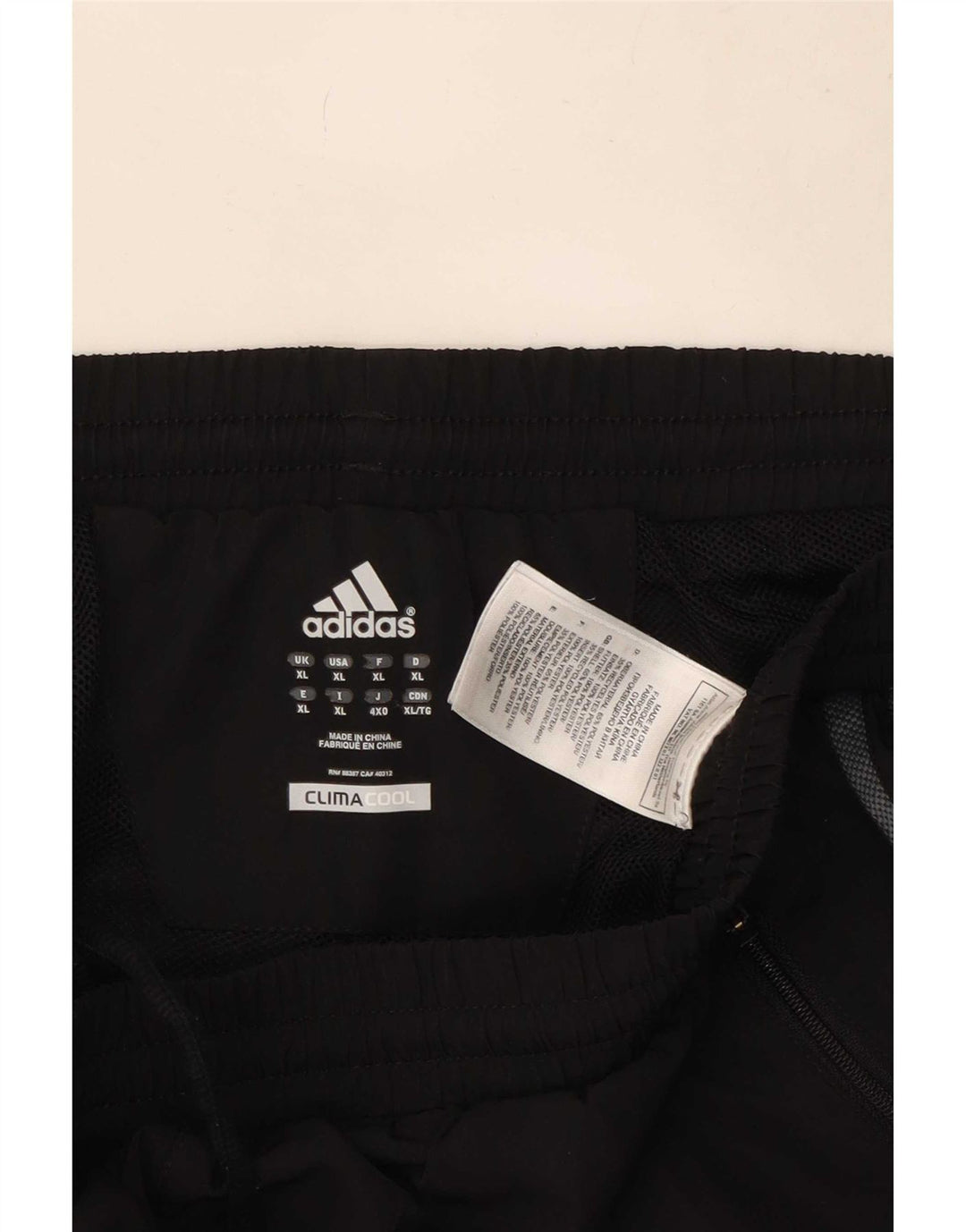 Adidas muške Climacool hlače za trenirku XL crni poliester u boji