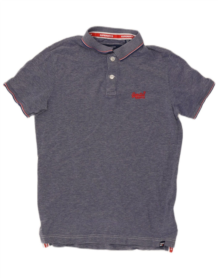 Superdry muška polo majica Srednje plavi pamuk