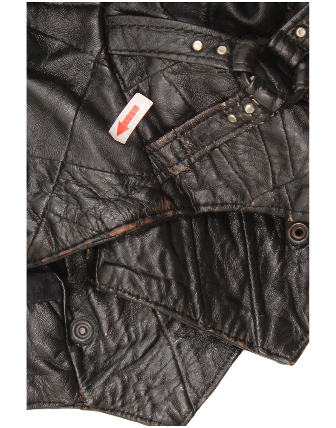 Vintage ženska bomber kožna jakna UK 12 srednje crna koža