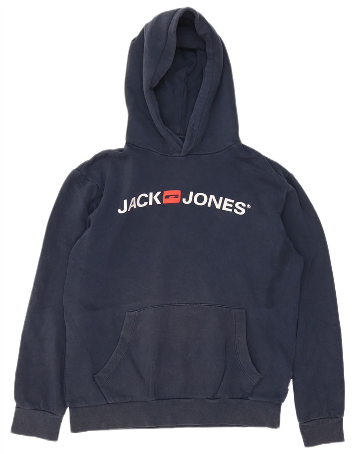 JACK & JONES muška majica s kapuljačom s kapuljačom srednje veličine, tamnoplavi pamuk