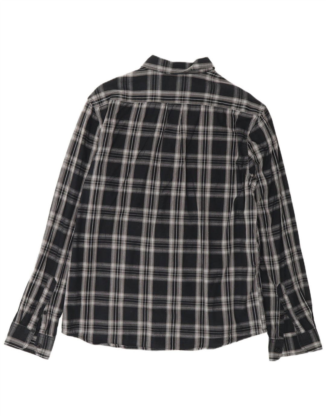 Wrangler muška flanelska košulja standardnog kroja, srednji crni karirani pamuk
