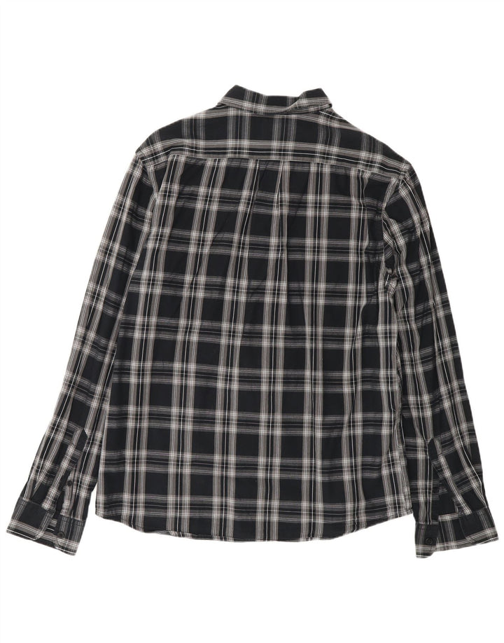 Wrangler muška flanelska košulja standardnog kroja, srednji crni karirani pamuk