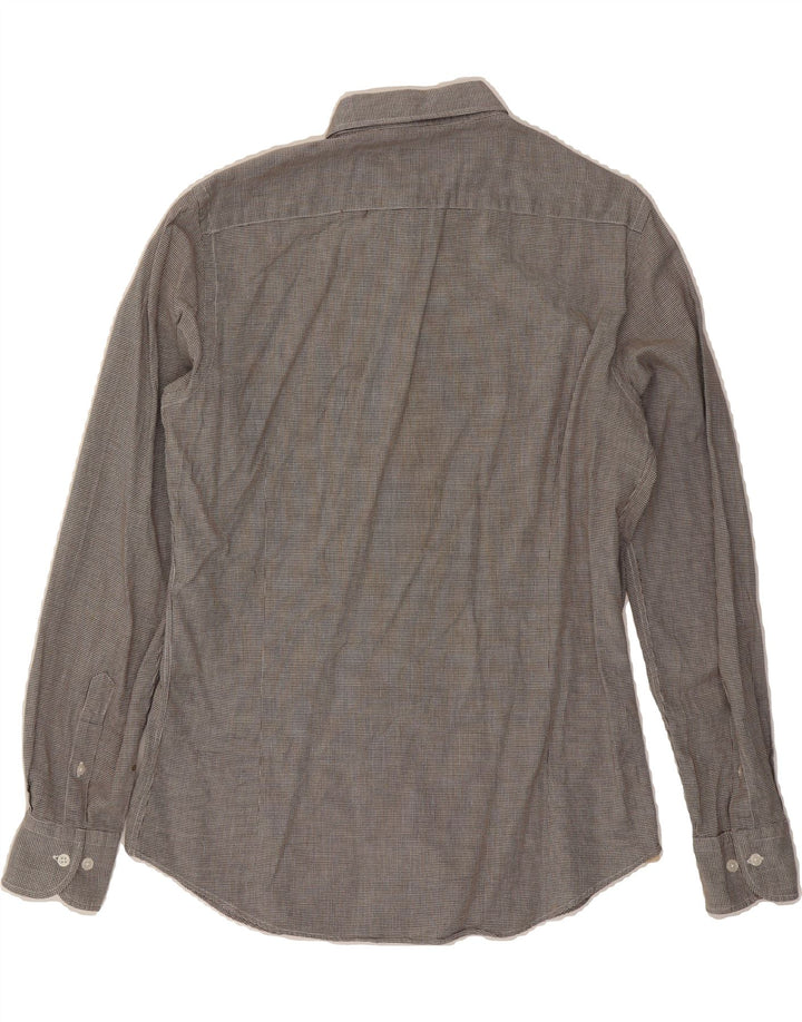MASSIMO DUTTI Mens Shirt Medium Grey Check Cotton Vintage Massimo Dutti and Second-Hand Massimo Dutti from Messina Hembry 