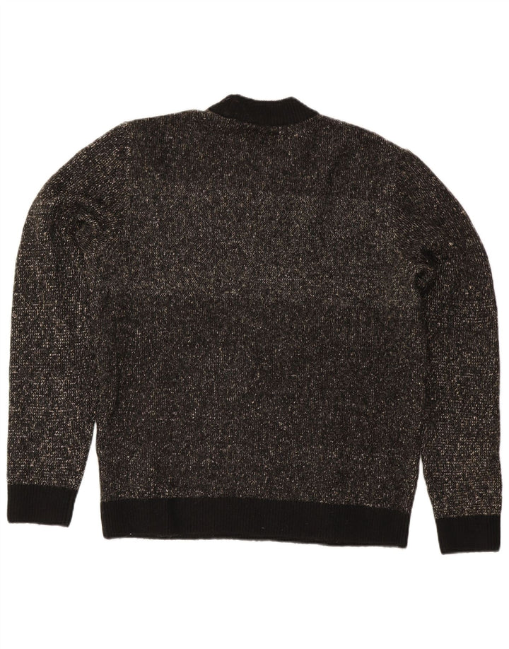 Jack & Jones muški džemper s okruglim izrezom XL crni pjegavi poliester
