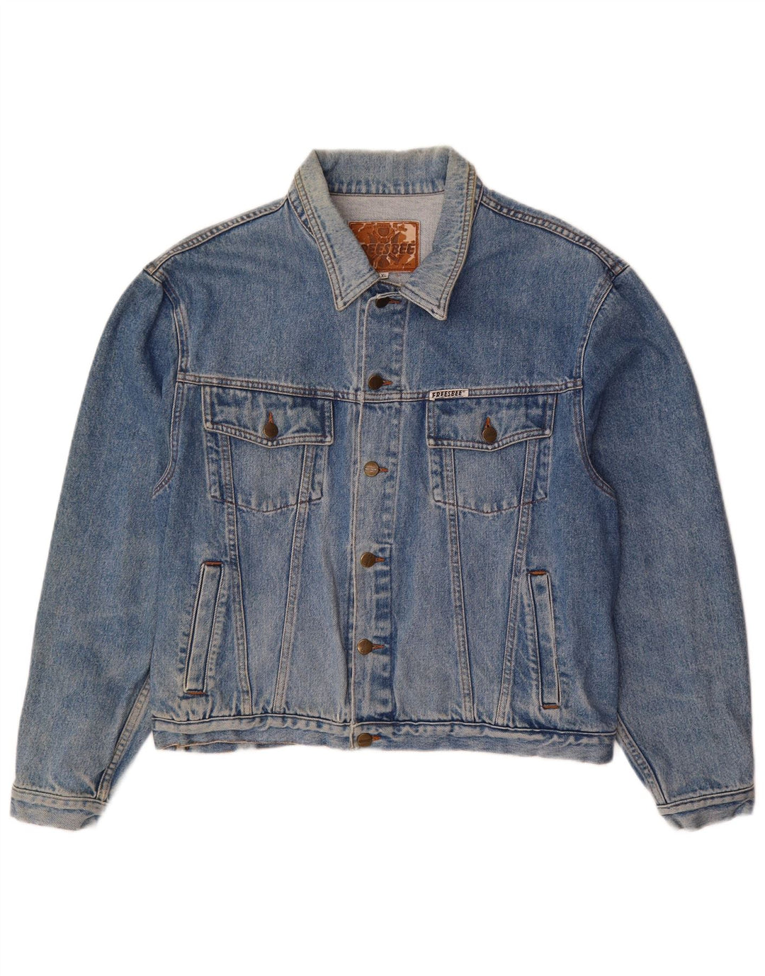Vintage muška traper jakna UK 42 XL plavi pamuk