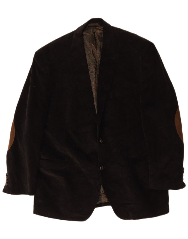 Ralph Lauren muška jakna od samta s dva gumba UK 44 XL crni pamuk