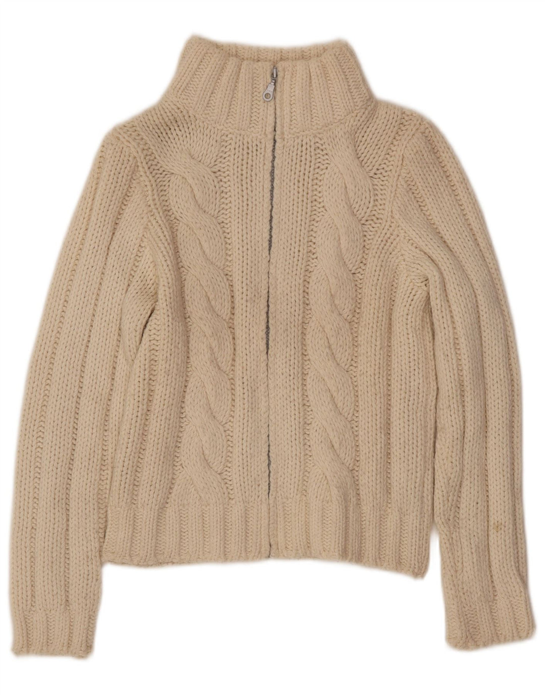 Benetton ženski kardigan pulover UK 14 Large Off White Wool