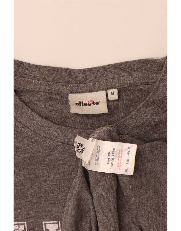 Ellesse muška majica kratkih rukava s grafičkim motivima, srednje sivi flekasti pamuk