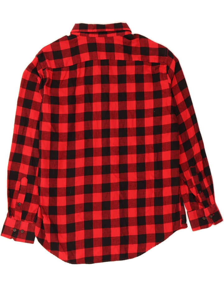 IZOD Mens Flannel Shirt Medium Red Check Cotton Vintage Izod and Second-Hand Izod from Messina Hembry 