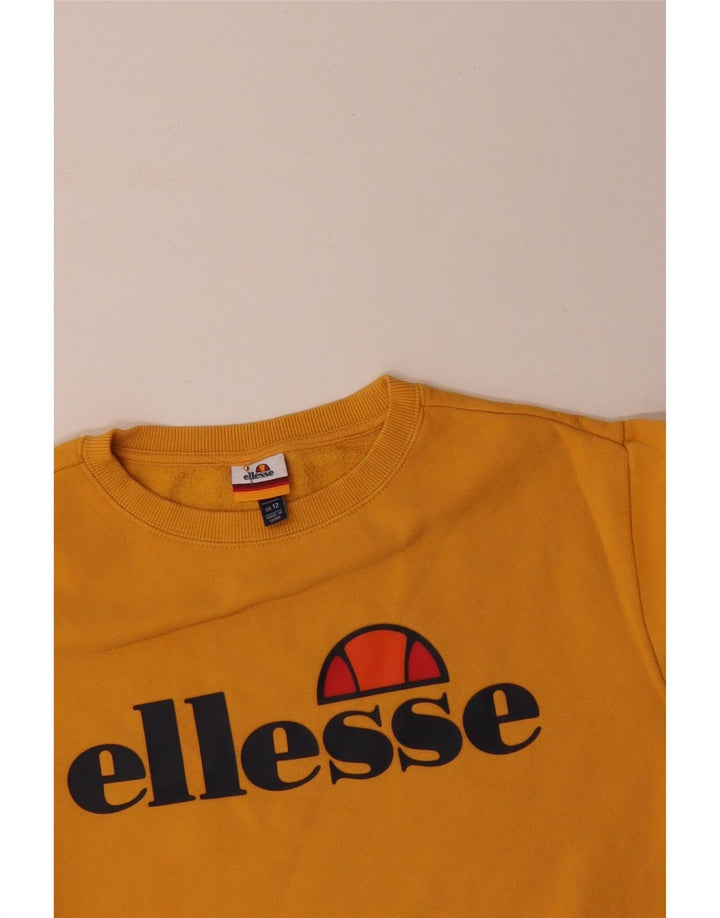 ELLESSE Ženska prekomjerna majica s grafičkim motivima UK 12 srednje žuta