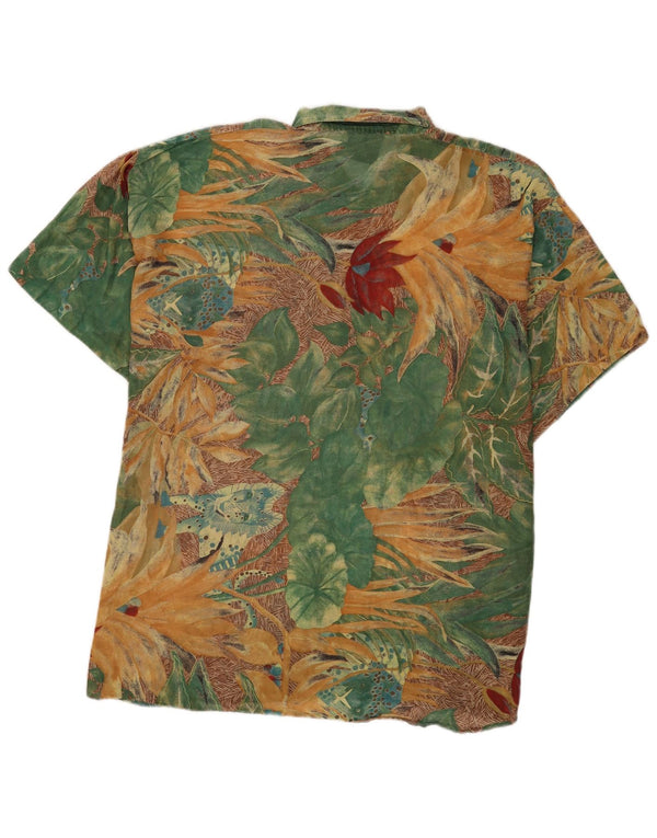Vintage Mens Short Sleeve Pullover Shirt IT 54 XL Multicoloured Floral