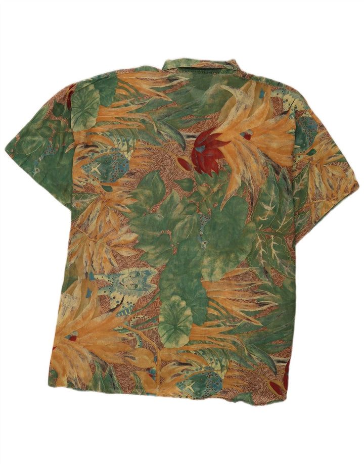 Vintage muška pulover košulja kratkih rukava IT 54 XL Raznobojno cvjetno