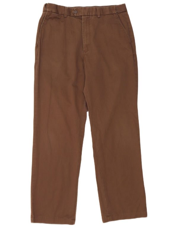 Marks & Spencer muške ravne chino hlače Blue Harbor W34 L31 smeđe