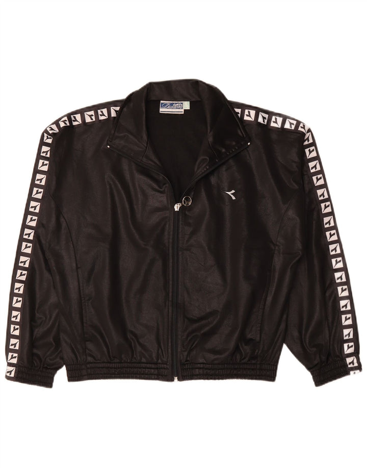 DIADORA Ženska prevelika trenirka s grafičkim motivima UK 10 Mala crna