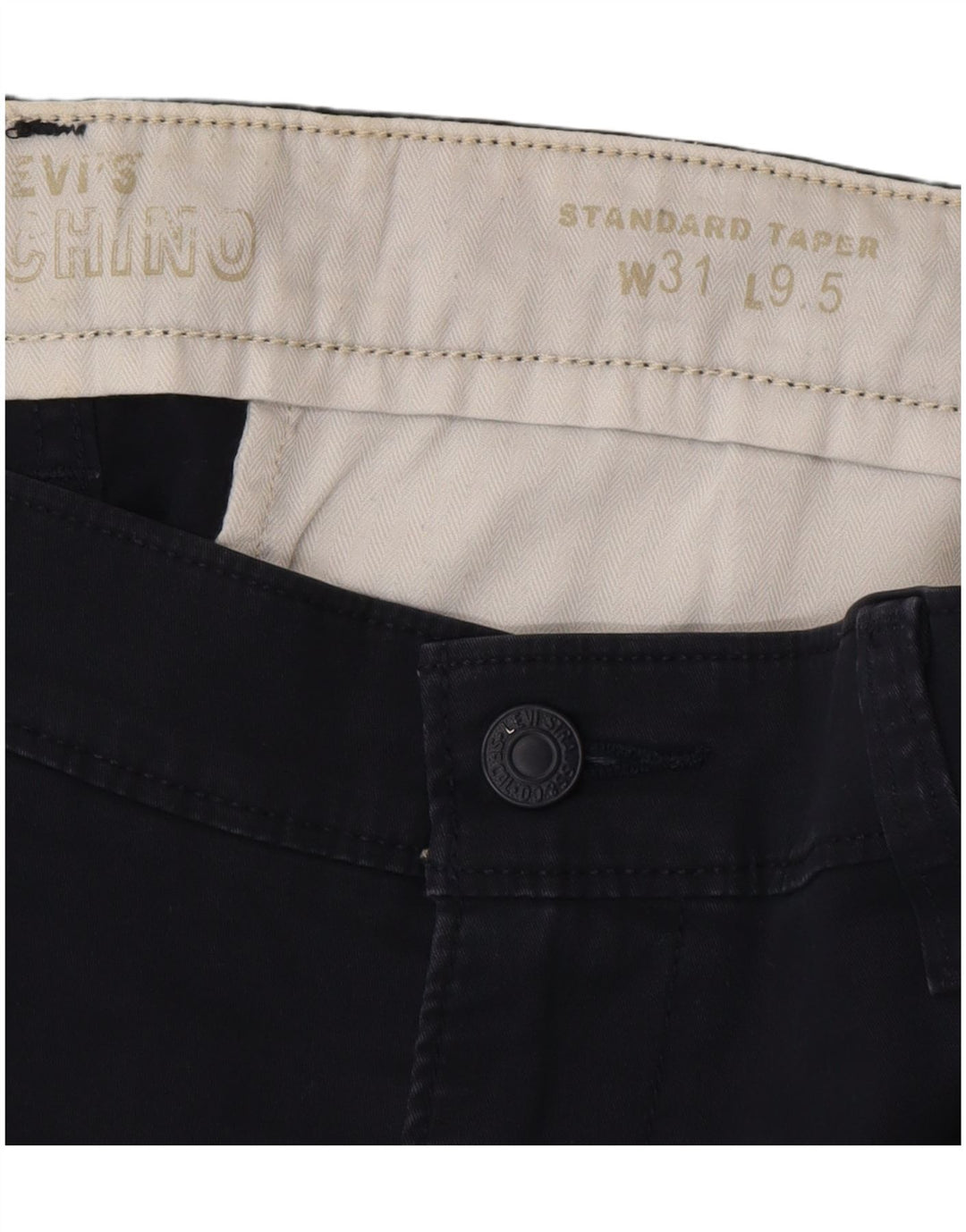 Levi's standardne kratke chino hlače W31 srednje tamnoplavi pamuk