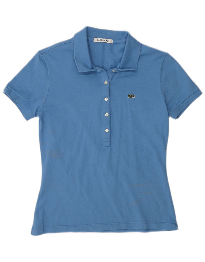 Lacoste ženska polo majica veličine 40 srednje plavi pamuk