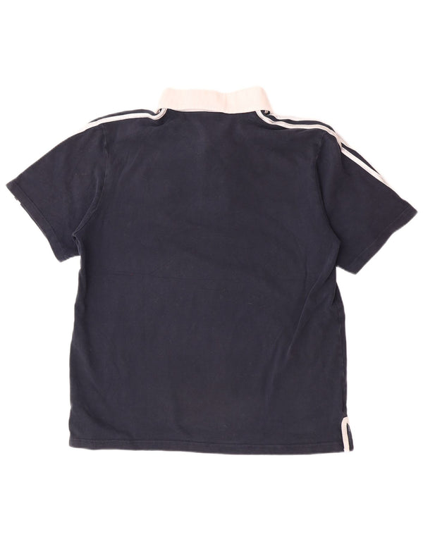 Adidas muška talijanska ragbi polo majica velike tamnoplave sportske boje