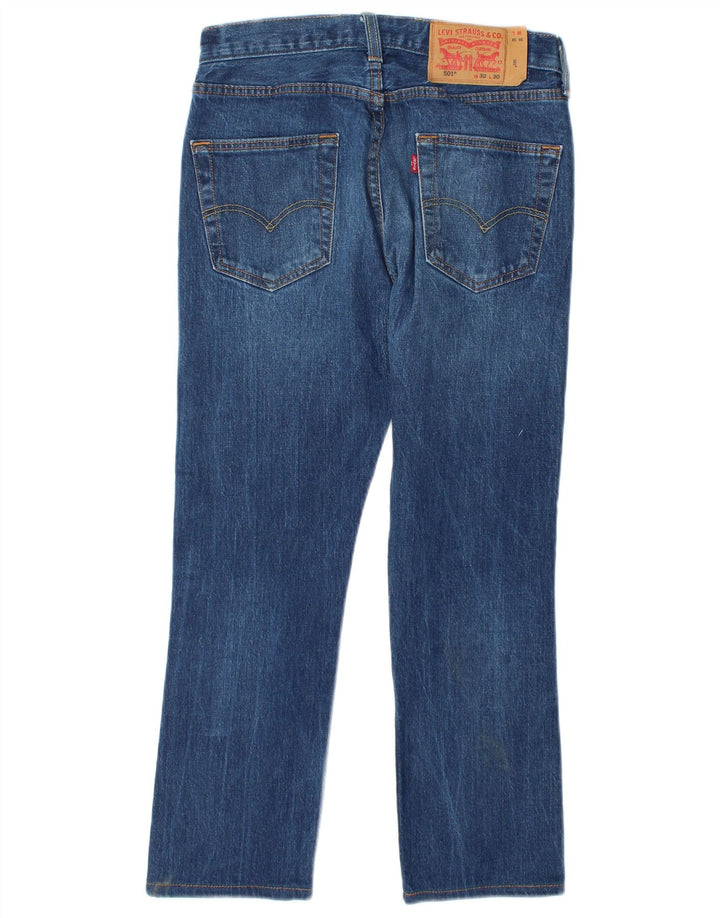 Levi's muške 501 ravne traperice W30 L25 plavi pamuk
