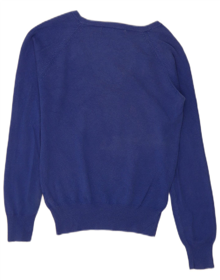 Zara ženski džemper s V-izrezom UK 10 Small Blue