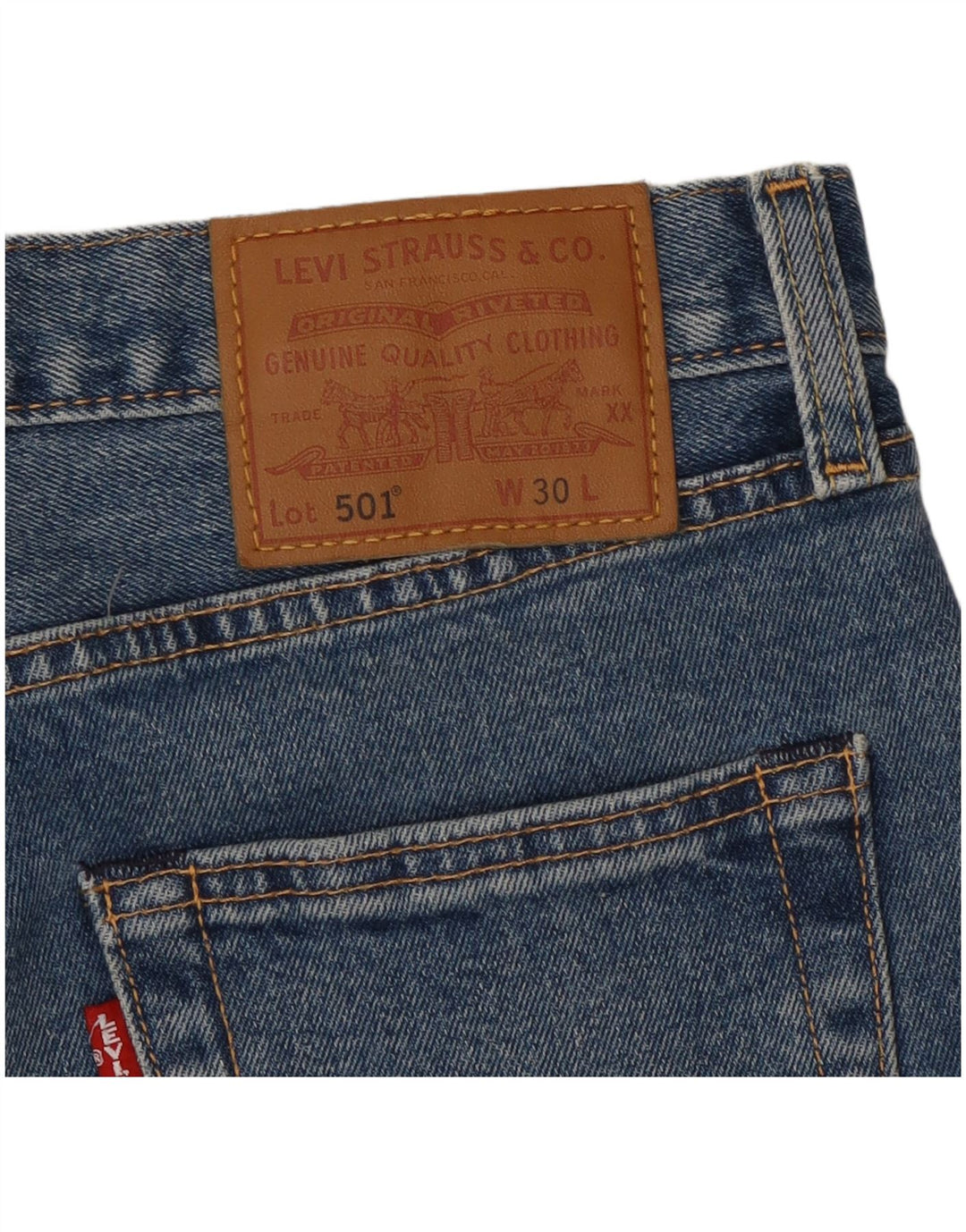 LEVI'S muške 501 traper kratke hlače W30 srednje plavi pamuk