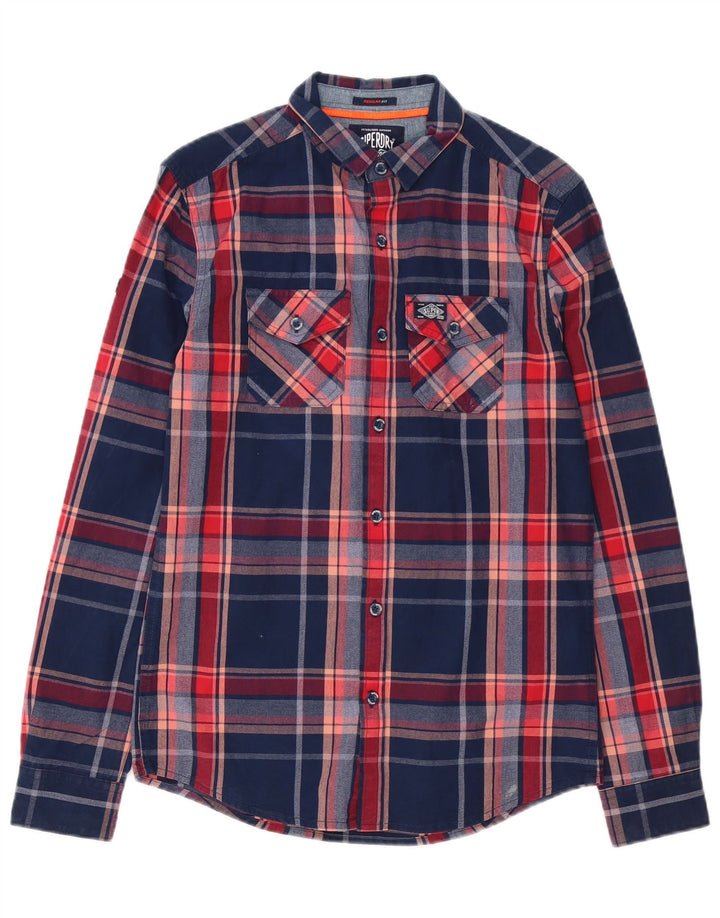 Superdry muška košulja XS tamnoplava karirana pamuk