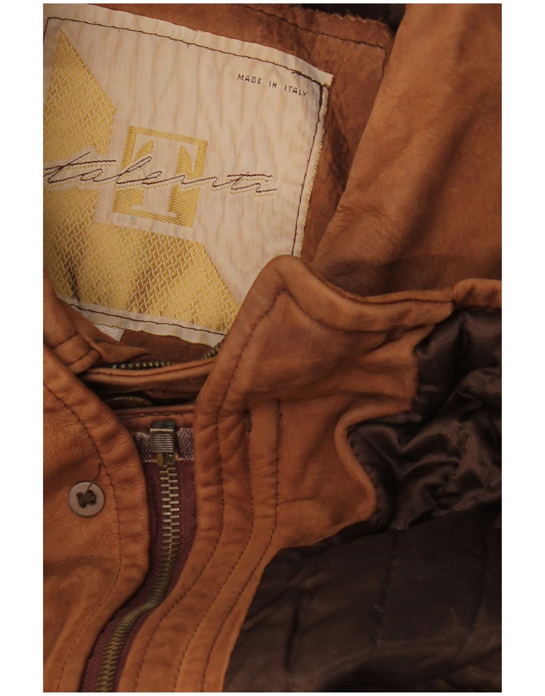 VINTAGE muški kožni kaput UK 42 XL smeđi