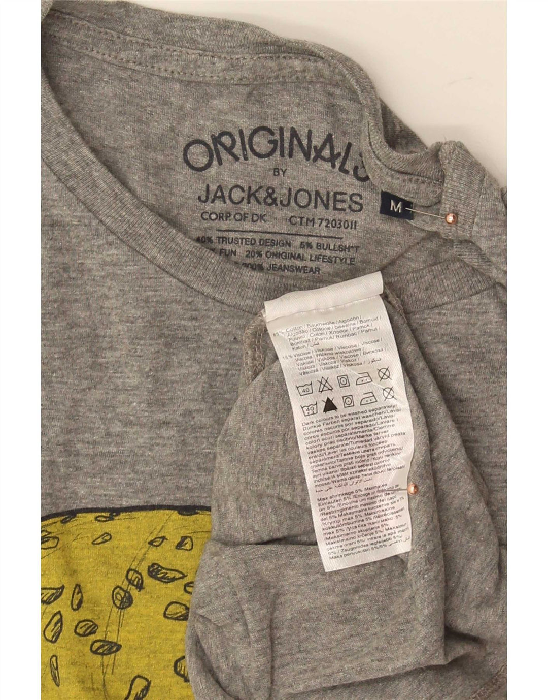 Jack & Jones muška majica kratkih rukava srednje sivi pamuk