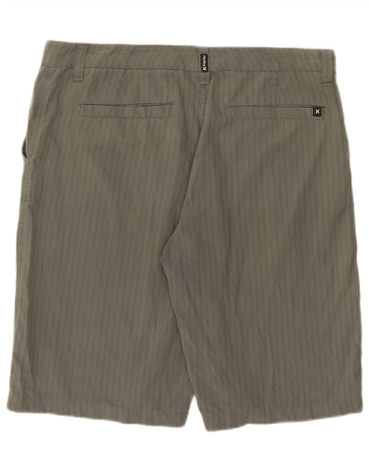 Hurley Muške chino kratke hlače Large W34 sivi prugasti poliester