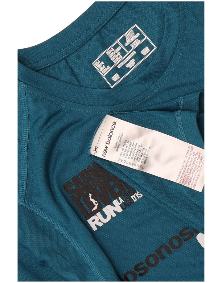 New Balance gornji dio muške majice s grafičkim motivima, mali plavi poliester