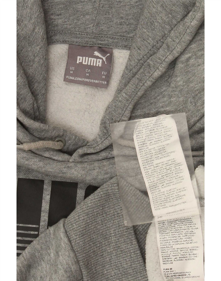 Puma muška majica s kapuljačom srednje sive boje