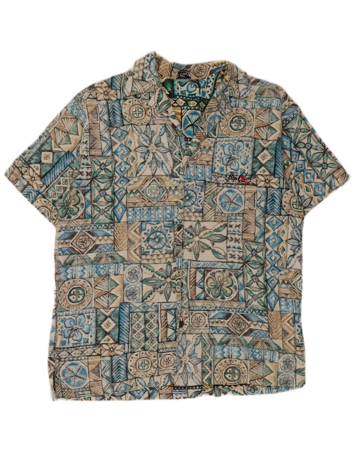 Rip Curl muška košulja kratkih rukava Srednje plava patchwork